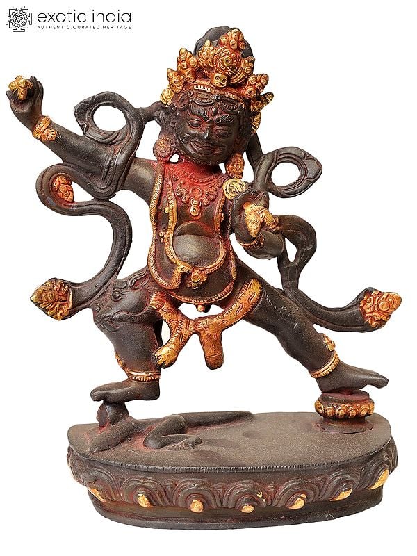 9" Vajrapani (Tibetan Buddhist Deity) In Brass | Handmade | Made In India