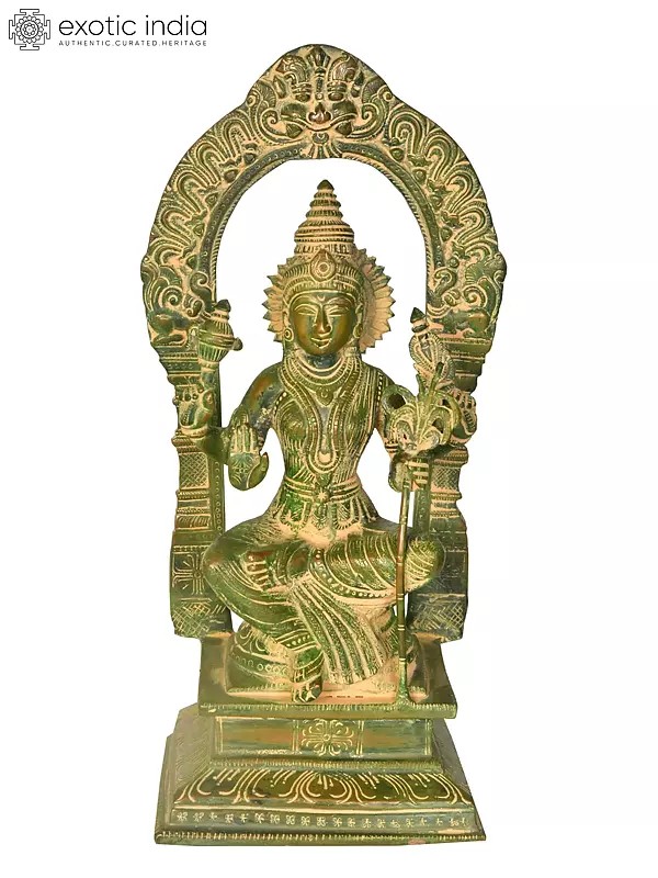 10" Goddess Rajarajeshwari Brass Statue | Tripura Sundari Figurine
