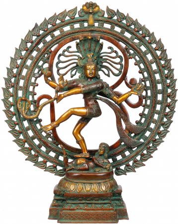 23" Nataraja With Om In Brass | Handmade | Made In India
