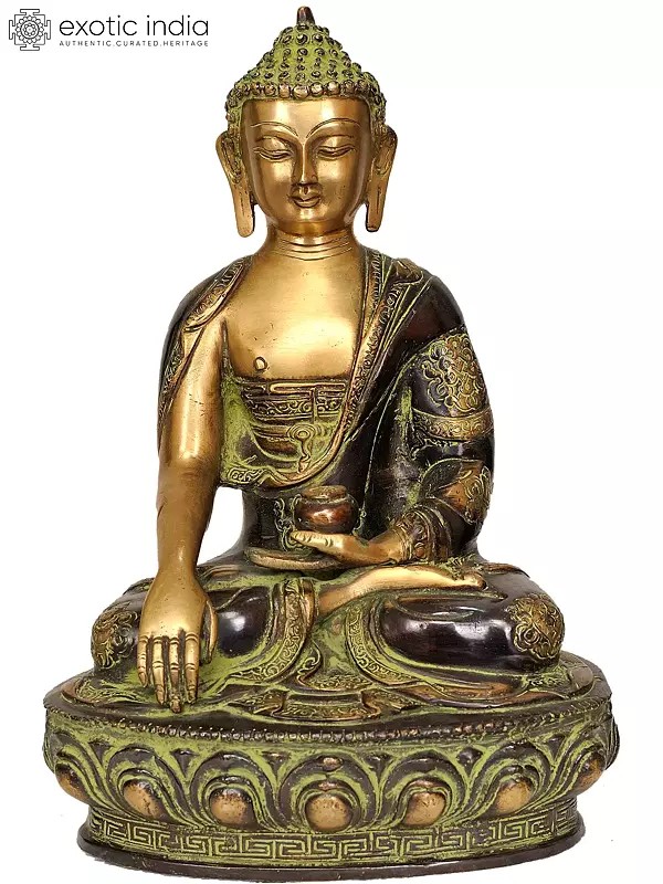 Lord Buddha in the Bhumisparsha Mudra In Brass | Handmade | Made In India