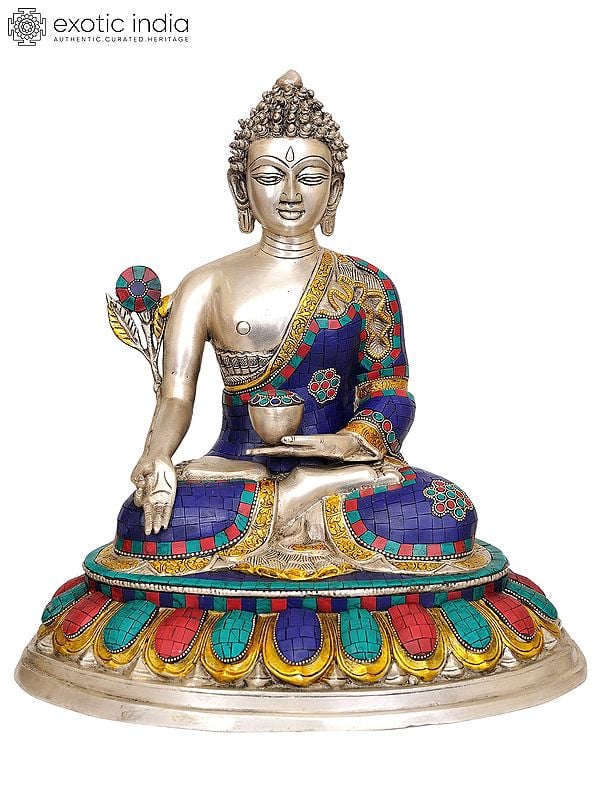 16" (Tibetan Buddhist Deity) Medicine Buddha In Brass | Handmade | Made In India