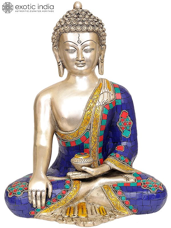 12" Lord Buddha in Bhumisparsha Mudra In Brass | Handmade | Made In India