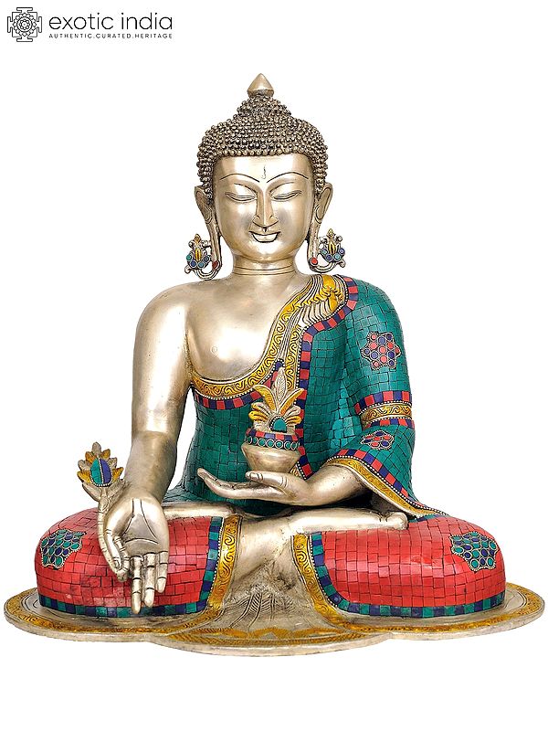 18" Medicine buddha (Tibetan Buddhist Deity) In Brass | Handmade | Made In India