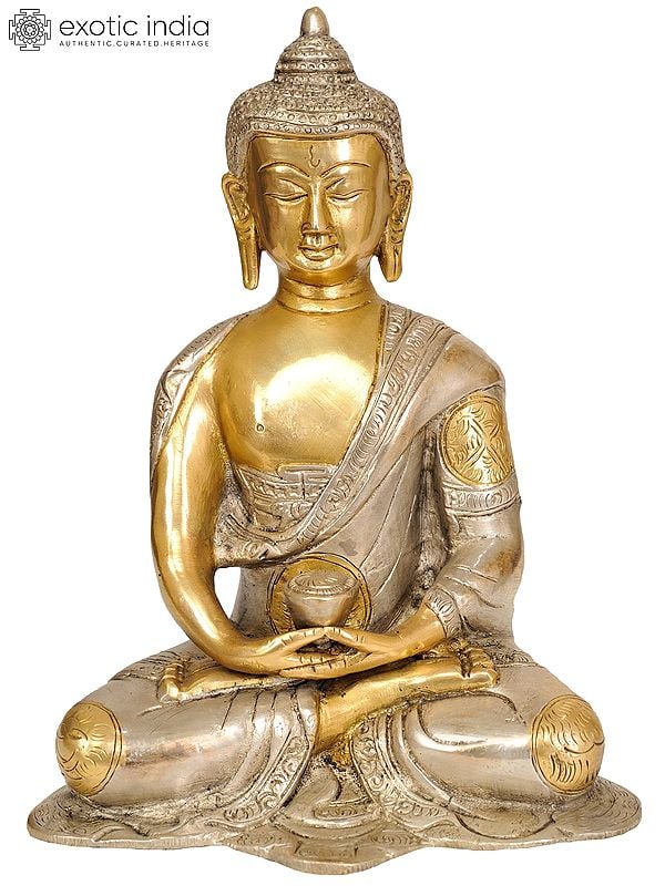 8" Dhyani Buddha In Brass | Handmade | Made In India