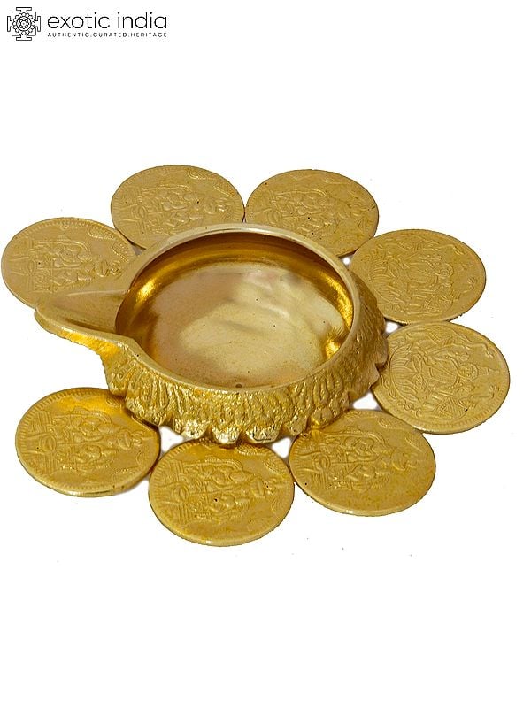 Brass Ashtalakshmi Diya