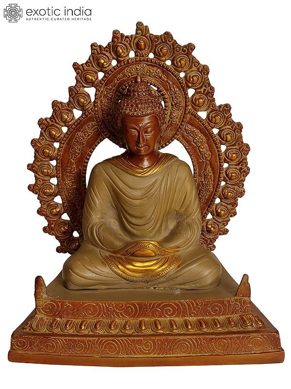 11" Lord Buddha In Dhyana Mudra In Brass | Handmade | Made In India