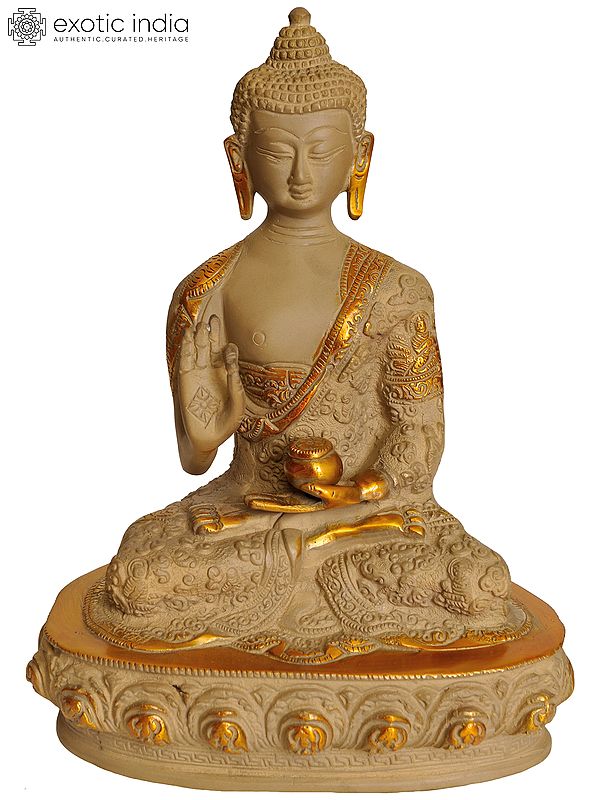 9" Lord Buddha in Preaching Mudra In Brass | Handmade | Made In India