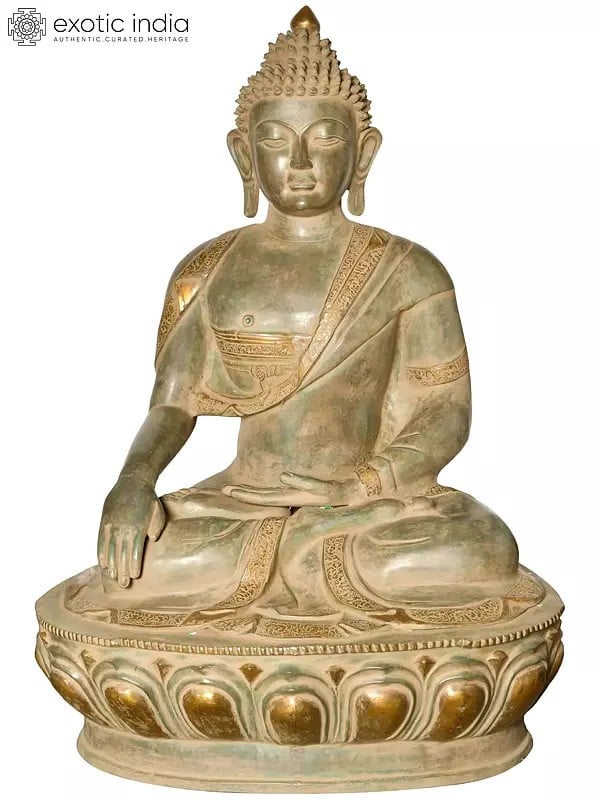 45" Seedless Samadhi of the Buddha | Handmade Brass Idol