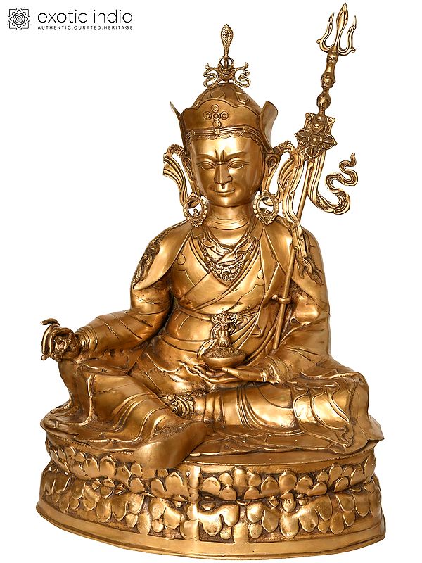 30" Padmasambhava In Brass | Handmade | Made In India