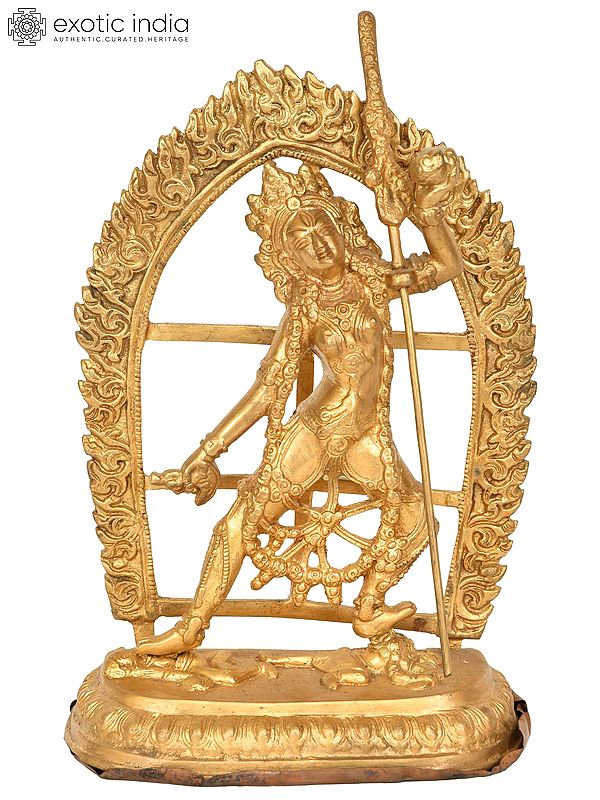 8" Vajrayogini Brass Statue | Handmade Tibetan Buddhist Deity Idol | Made in India