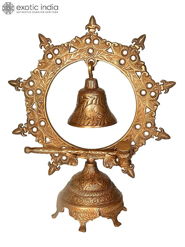 15" Bell with Gong in Brass | Handmade | Made in India