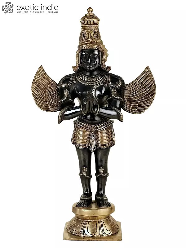 21" Garuda Brass Statue | Handmade | Made in India