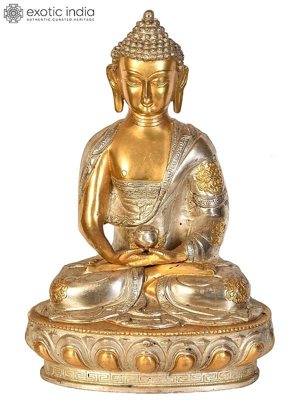 12" Tibetan Buddhist Lord Buddha In Dhyan Mudra (Meditation) In Brass | Handmade | Made In India