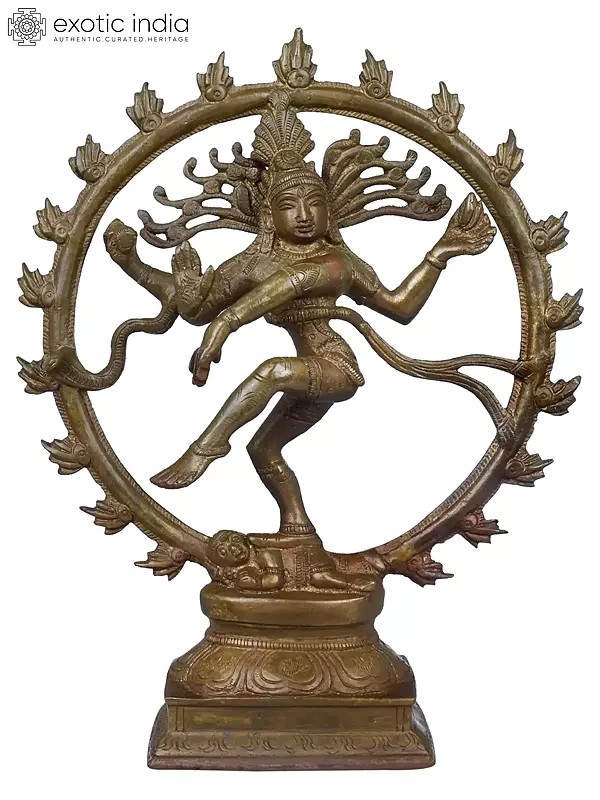 9" Nataraja Brass Sculpture | Handmade | Made in India
