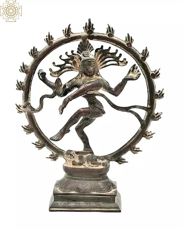 9" Nataraja Brass Sculpture | Handmade | Made in India