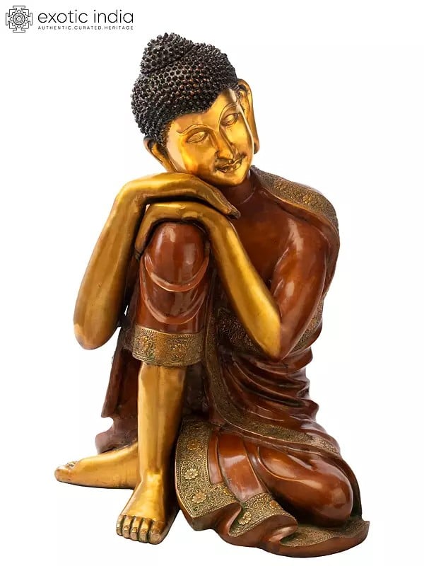 29" The Introspecting Shakyamuni In Brass | Handmade | Made In India