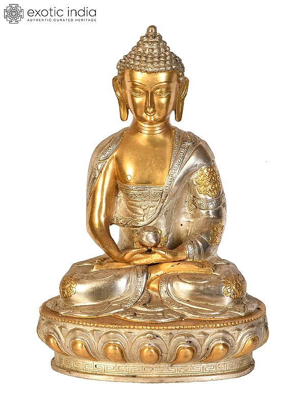 12" Buddha in Dhyana Mudra (Meditation) In Brass | Handmade | Made In India