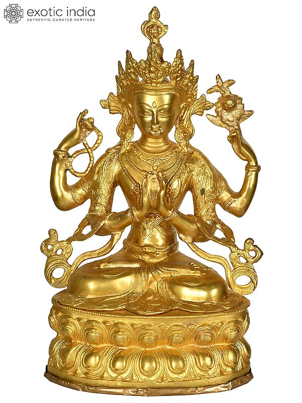 14" Tibet's Most Popular Deity In Brass | Handmade | Made In India