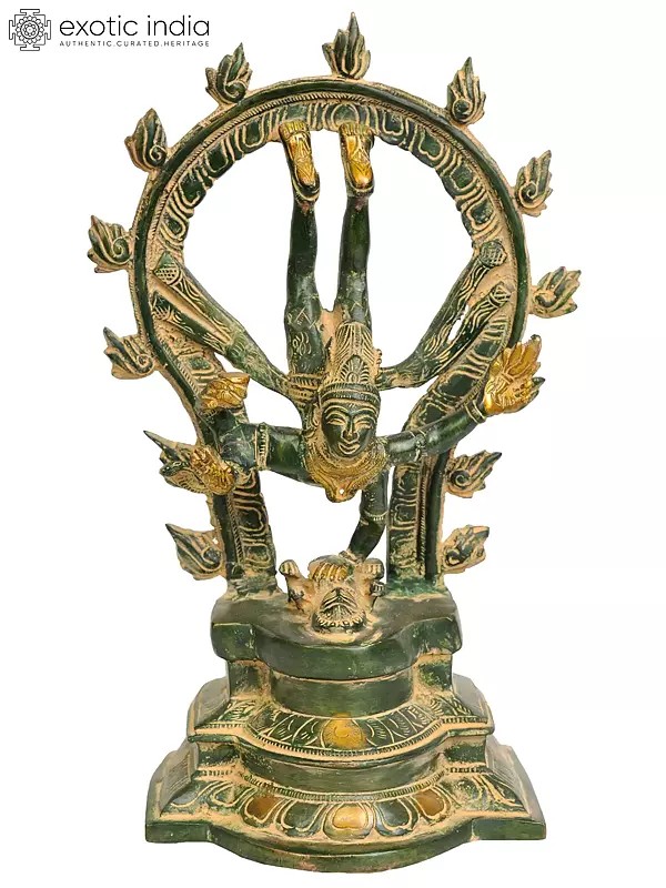 12" Shiva's Gangavatarana (Nataraja) Brass Sculpture | Handmade Idols | Made in India