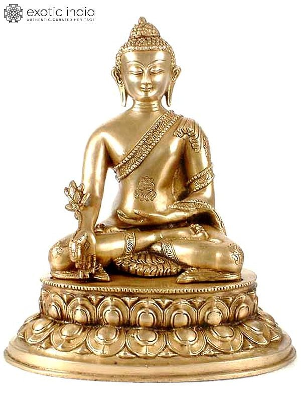 13" The Dazzling Medicine Buddha Heals You In Brass | Handmade | Made In India