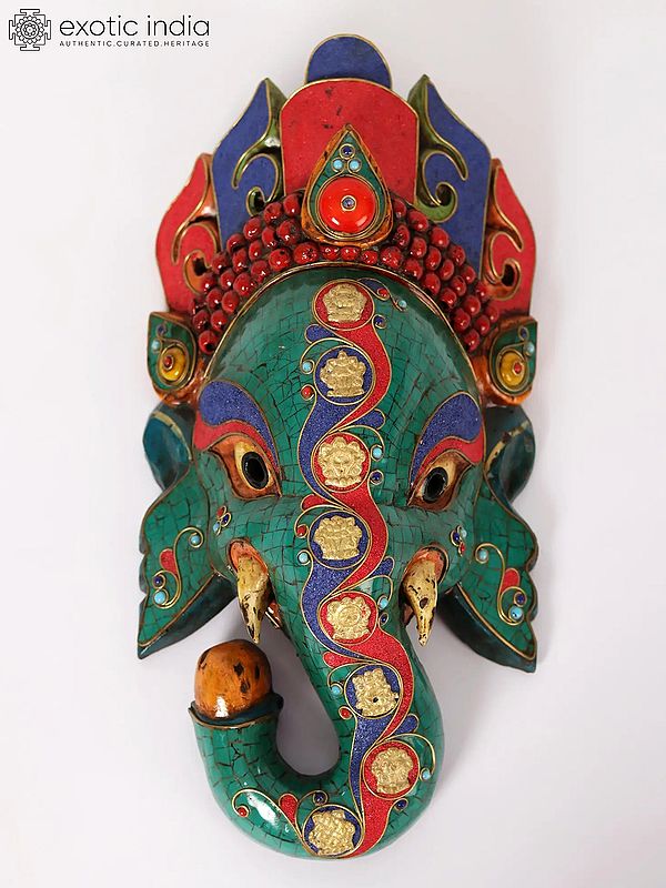 Lord Ganesha Wall Hanging Mask - Made in Nepal
