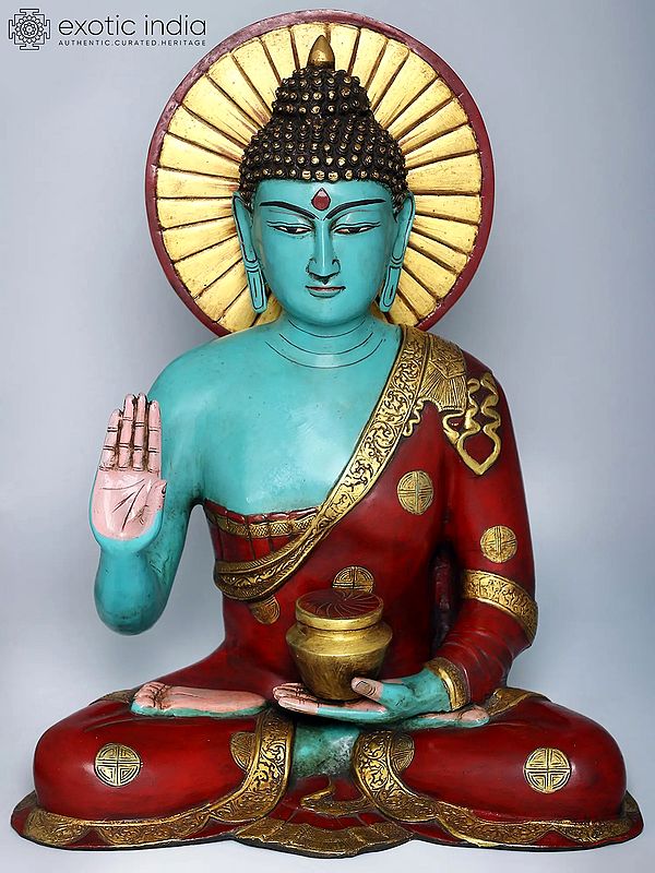 Brass Gautama Buddha In Abhaya Mudra