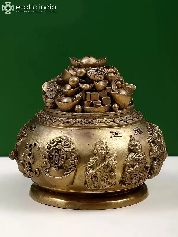 6" Bronze Feng Shui Wealth Pot (Superfine)