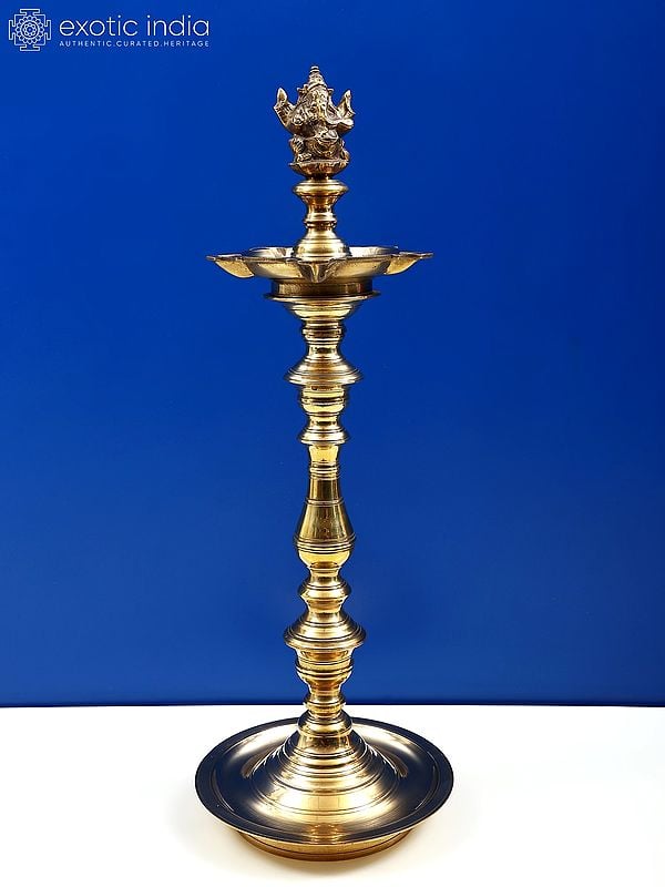 20" Brass Lord Ganesha Lamp