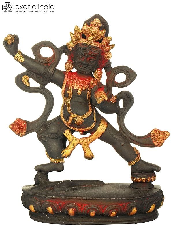 9" Vajrapani (Tibetan Buddhist Deity) In Brass | Handmade | Made In India