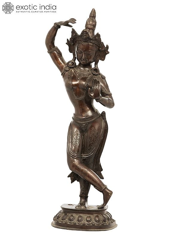 20" Tibetan Buddhist Maya Devi In Brass | Handmade | Made In India