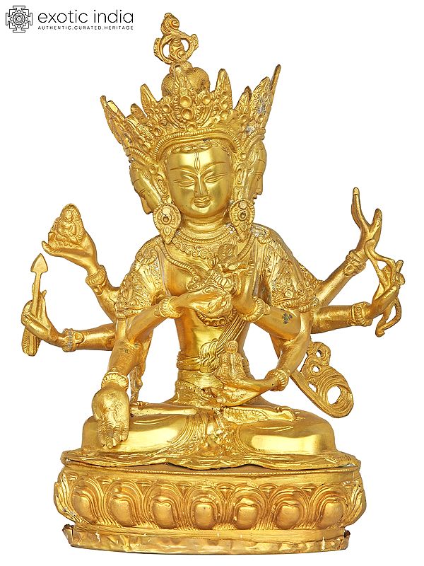 13" Ushnishvijaya – The Mother of All Buddhas In Brass | Handmade | Made In India