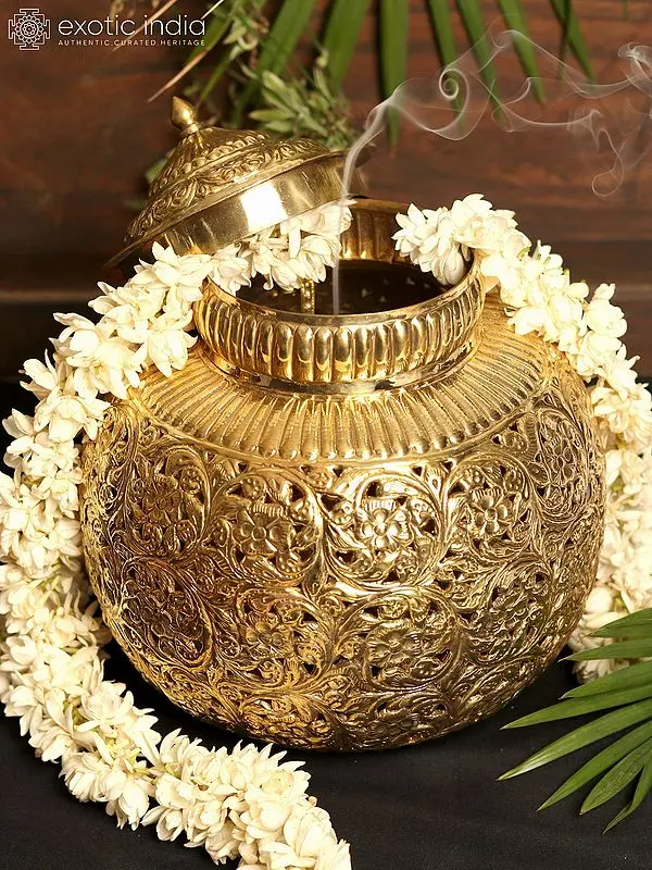 9" Brass Decorative Ritual Incense Burner