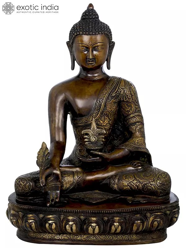 22" Tibetan Buddhist Deity Medicine Buddha  (Healing Buddha) In Brass | Handmade | Made In India