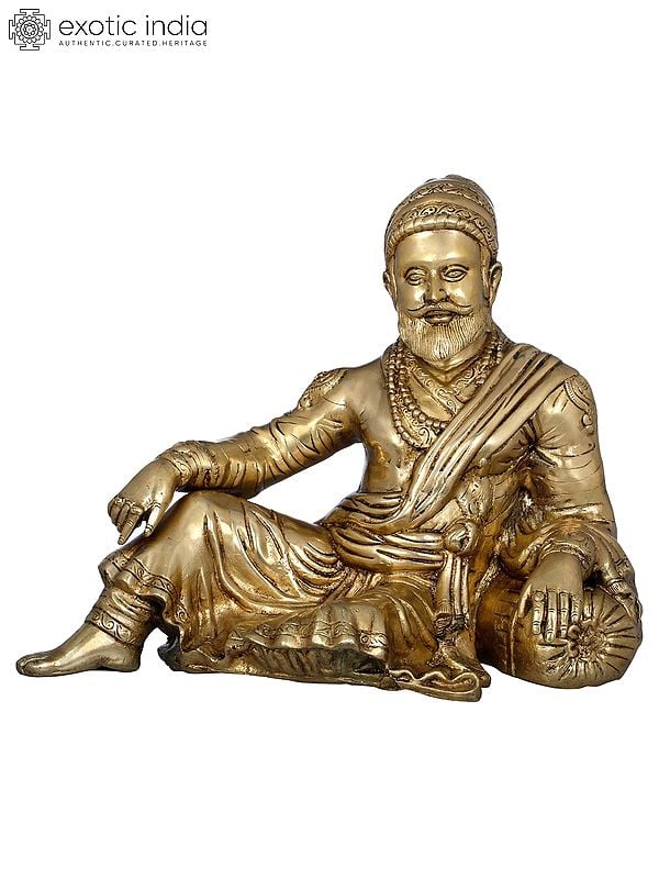 12" Chhatrapati Shivaji Maharaj In Brass | Handmade | Made In India