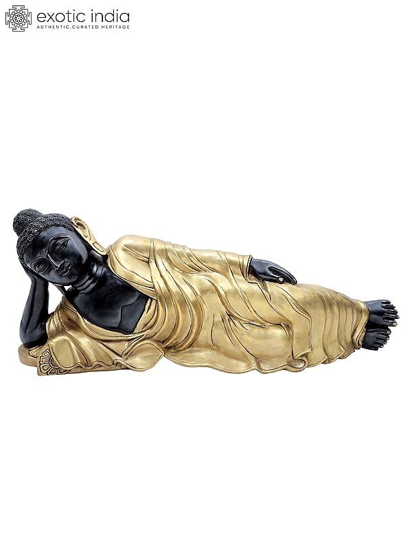 Mahaparinirvana Relaxing Buddha Brass Statue | Buddhist Decor