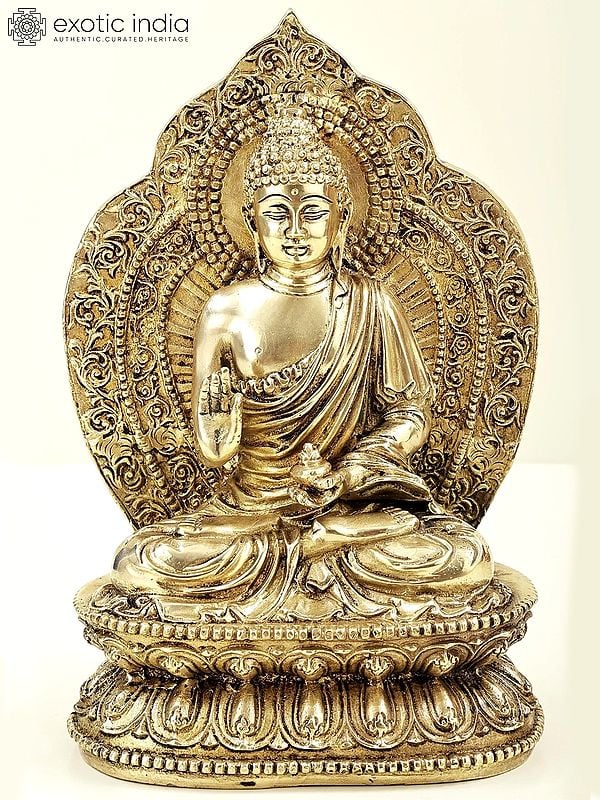 10" Tibetan Buddhist Deity Medicine Buddha | Brass Buddha | Brass Statue | Handmade | Made In India