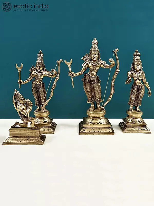 14" Rama Durbar Idol in Brass | Handmade