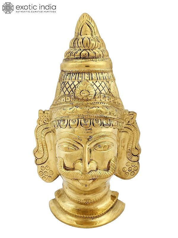 11" Brass Vinayakmoorti Face Mask