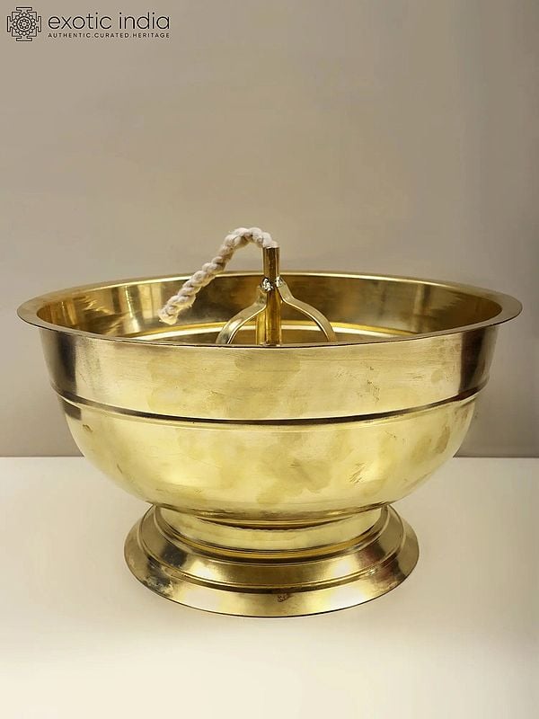 13" Brass Akhand Jyoti Diya