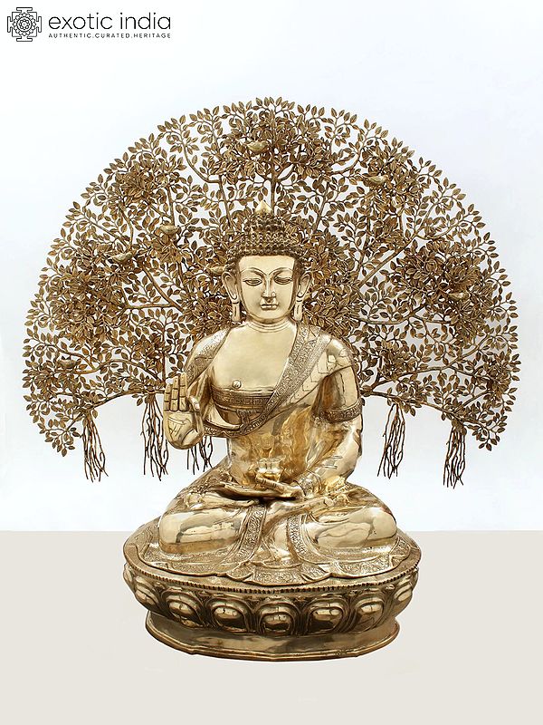 65" Large Gautam Buddha with Tree of Life