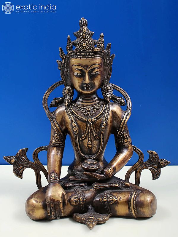 10" Crowned Buddha in Bhumisparsha Mudra