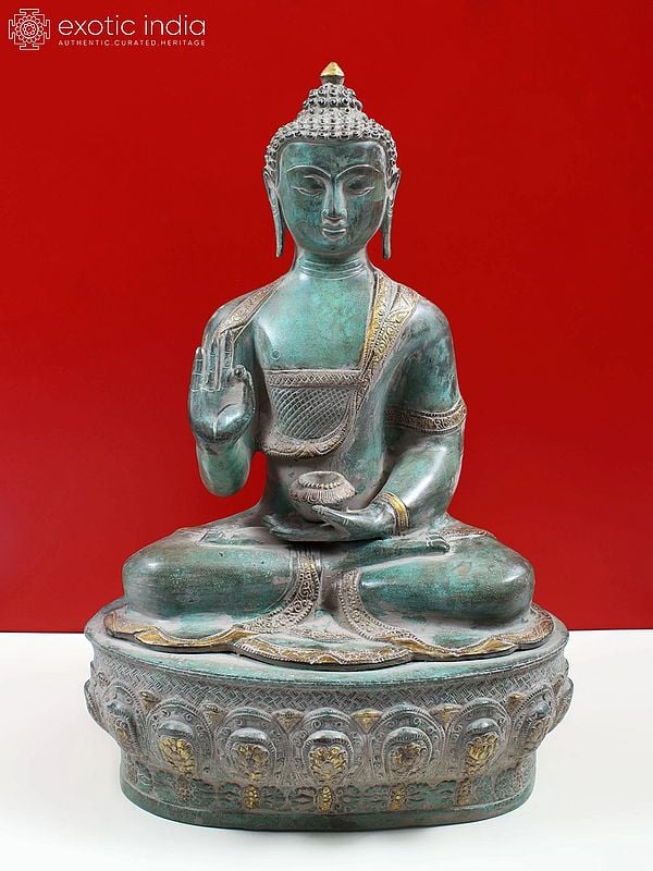 20" Brass Vitarka Mudra Buddha