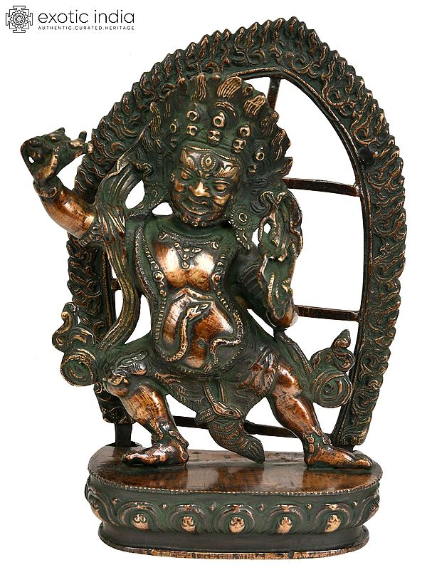 9" Handmade Vajrapani Brass Idols | Buddhist Counterpart of Indra