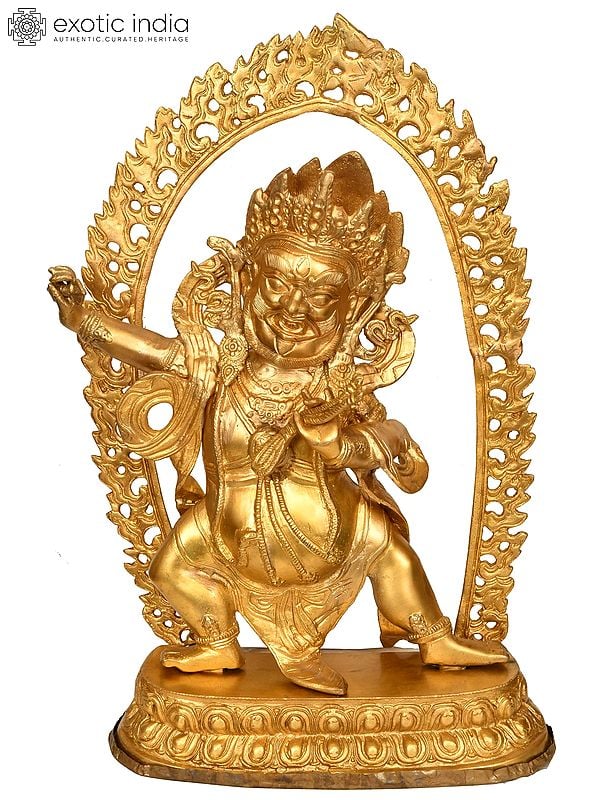 17" Vajrapani (Tibetan Buddhist Deity) In Brass | Handmade | Made In India