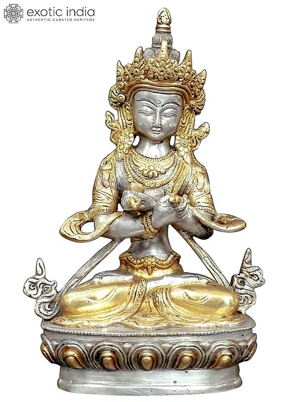 8" Tibetan Buddhist Deity Vajradhara In Brass | Handmade | Made In India