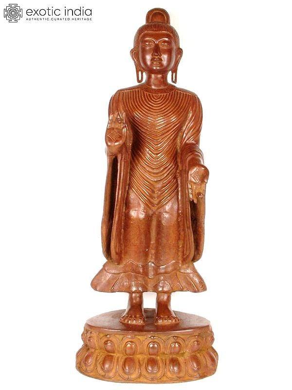 30" Large Size Buddha Brass Figurines: The Universal Teacher | Handmade