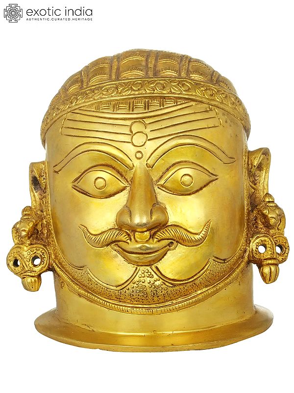 Small Shiva Head Brass Statue | Handmade | Made In India