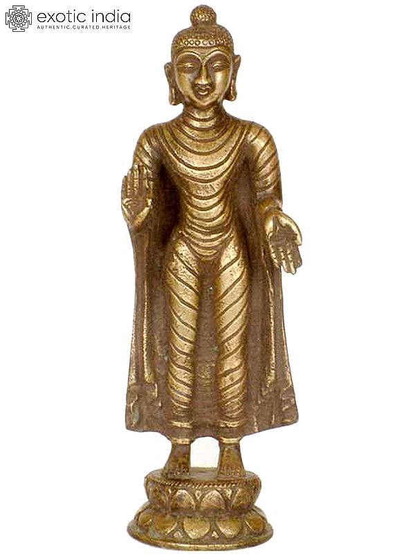 9" Blessing His Devotees In Brass | Handmade | Made In India