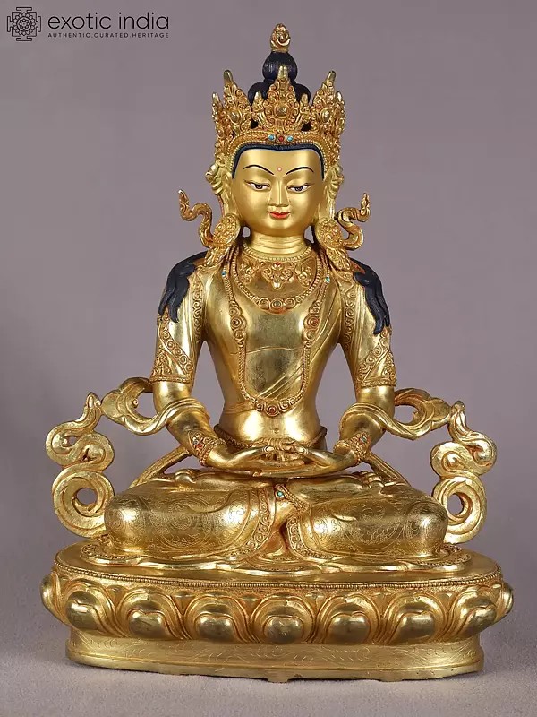 15" Aparmita Statue From Nepal | Amitayus Idol