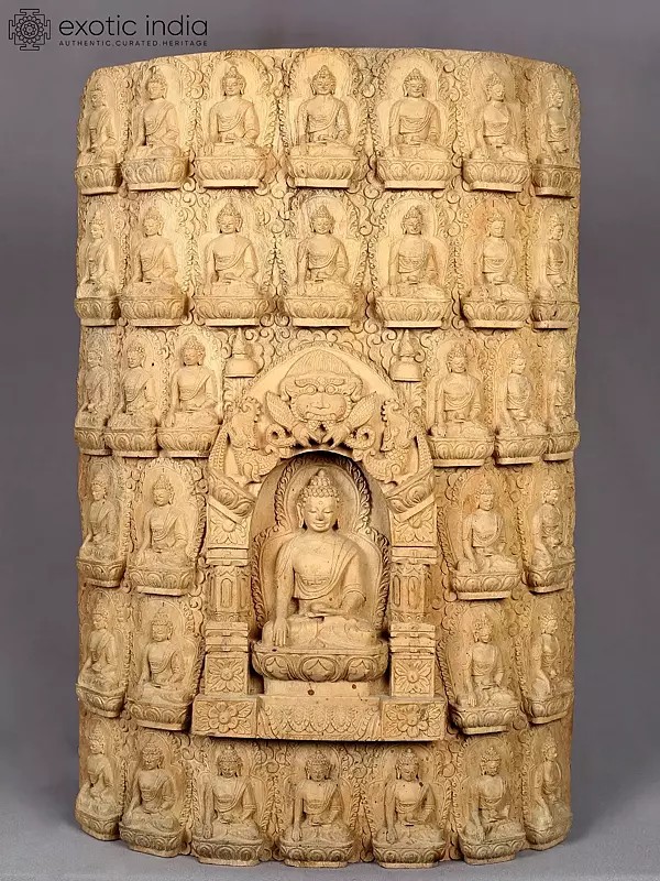 Stunning 36  Buddhas of Confession with Shakyamuni Handcarved In Nepal (Rare Artwork)